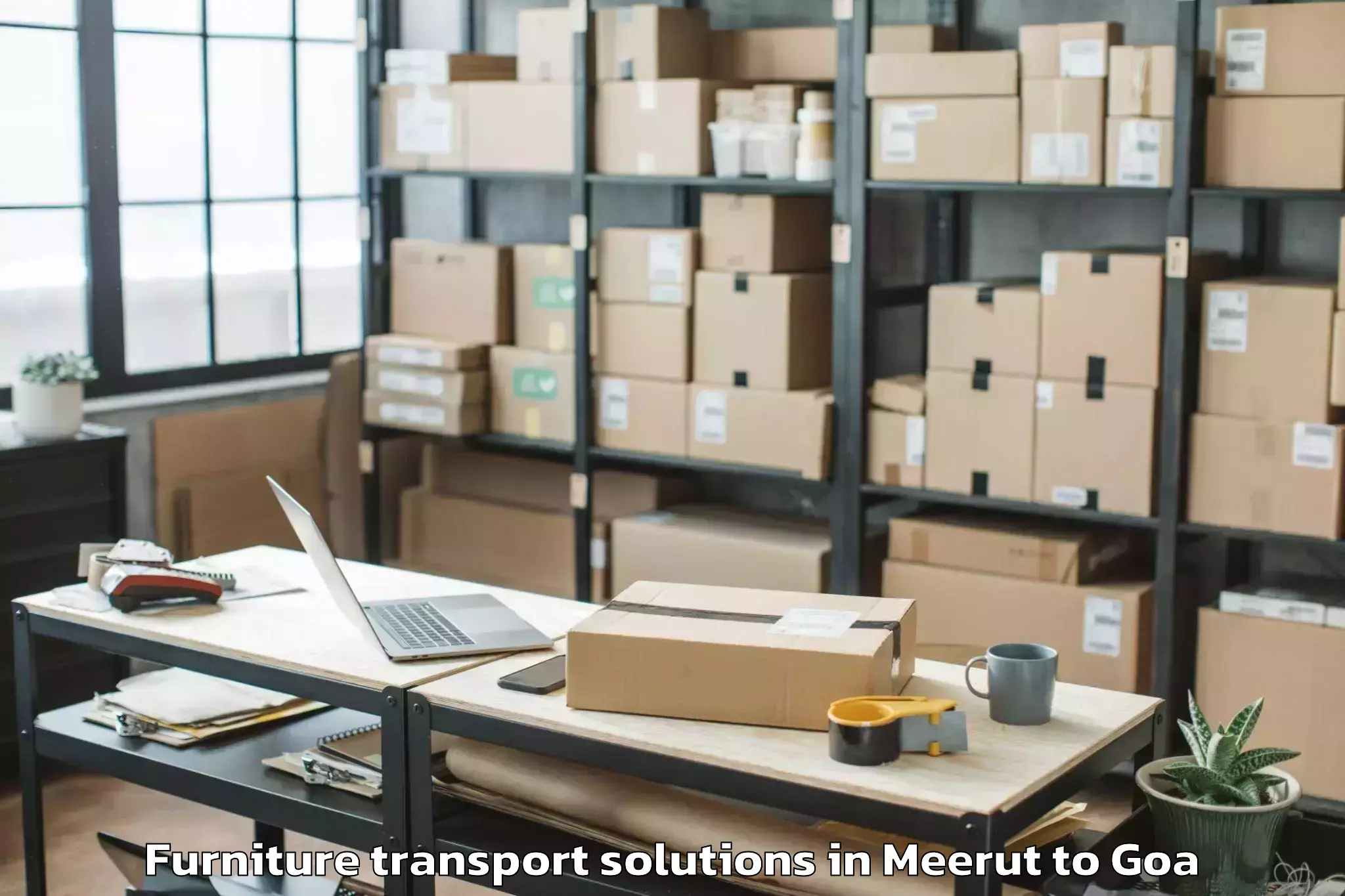 Professional Meerut to Pilerne Furniture Transport Solutions